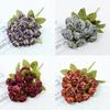 Silk Petals Rose Artificial Flowers 15 Heads Faux Flower Holding Bouquet Flower  Home Decoration