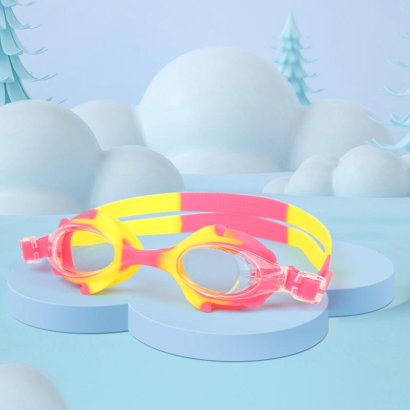 1 Pair Silicone Swimming Goggles Multiple Colors High-definition Anti-fogging Training Goggles For Boys Girls