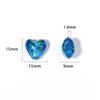 5pcs/Lot Inner Plated Silver Color Heart Shape Lampwork Beads Crystal Glass Loose Spacer Beads for Jewelry Making DIY Bracelet