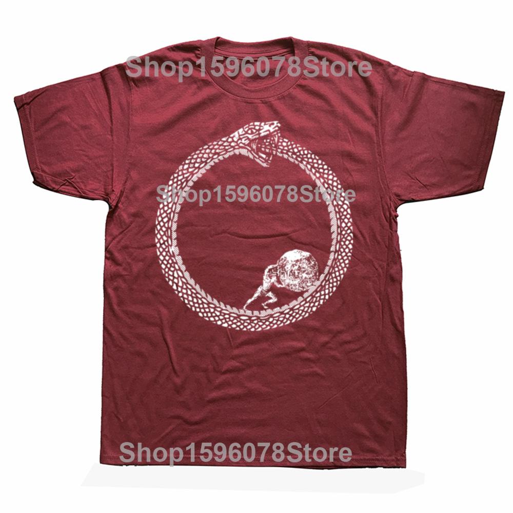 Sisyphus in An Ouroboros Snake Unisex Philosophy T Shirts Men Cotton Humor Streetwear Tee Shirt Short Sleeve Loose Clothing