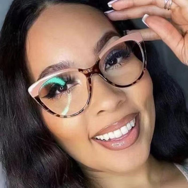 Classic Cat Eye Anti-Blue Light Glasses - Vintage Clear Lens Metal Frame Fashion Eyewear for Computer Use Cat Eye Glasses