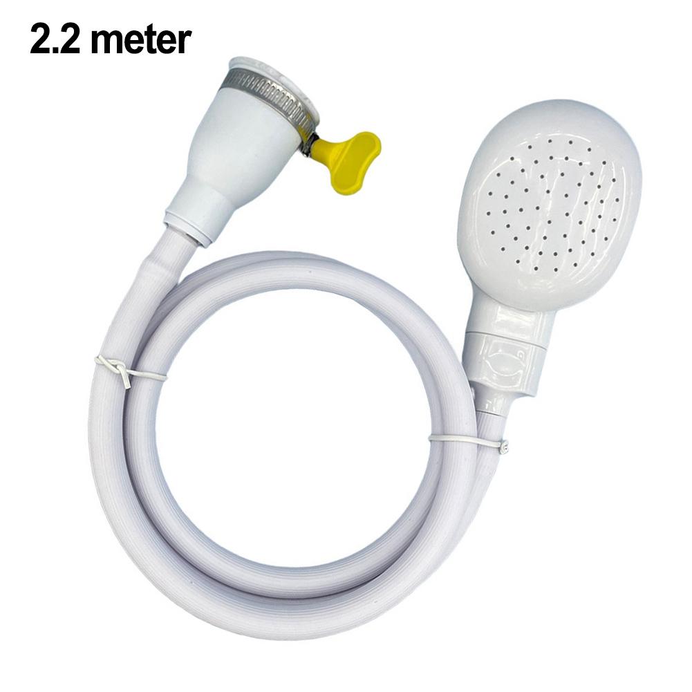 Indoor Bathing 2.2M Optional Portable Shower Attachment Adjustable Length Shower Attachment Bath Hose Fit Clamp Shower Hose