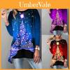 Women Christmas Tree Tops Cozy Long Sleeve Casual Xmas Pullover T Shirt Blouse