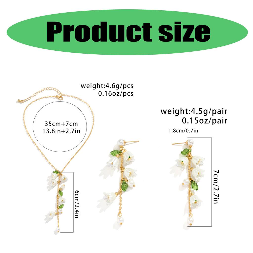 Flower Earrings Stylish Long Tassels Jewelry Flower Jewelry Set Elegant Pendant Necklace Alloy Texture for Trendsetters