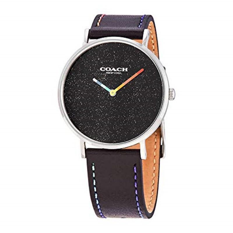 

Coach Perry Black Dial Black Leather Strap Watch for Women - 14503033 чорний
