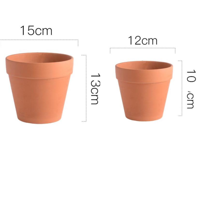 Terracotta Nordic Ceramic Flower Pot with Tray - Large, Coarse Pottery for Succulents and Pothos