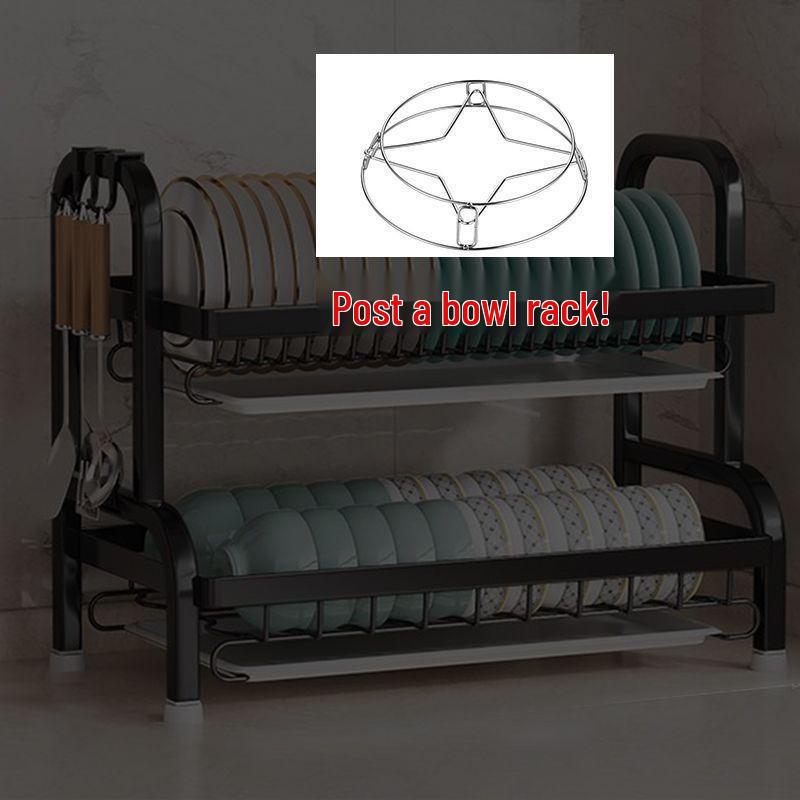 Multi-functional Kitchen Dish Rack - Countertop Storage for Bowls, Plates & Chopsticks, Multi-layered & Sturdy Design