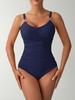 European & American Quick-Dry One-Piece Swimsuit: Solid Color with Diamond Buckle, New 2026 Collection