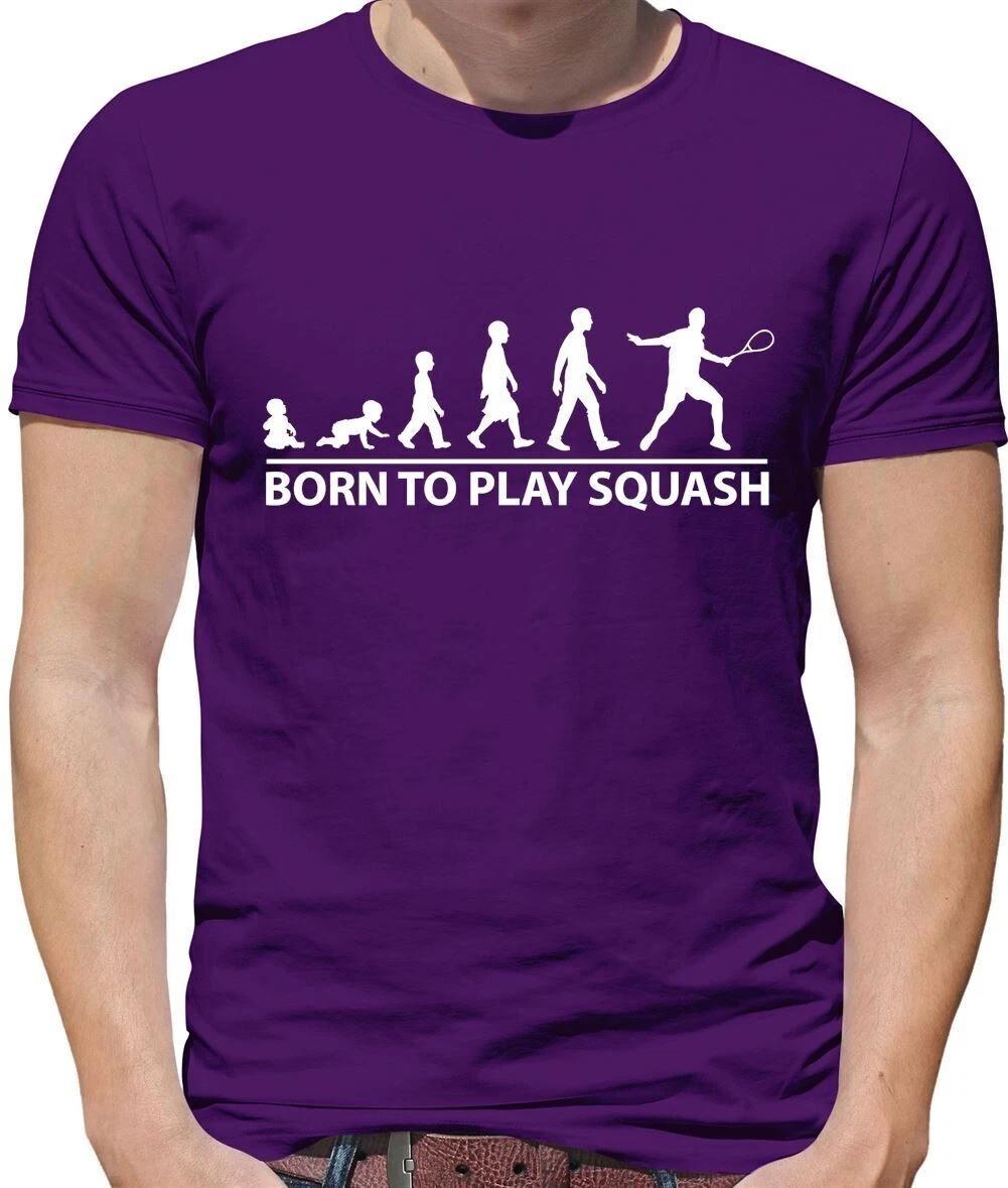 Born To Play Squash - T-Shirt - Player Team Sport SPORTS Hobby Ball M