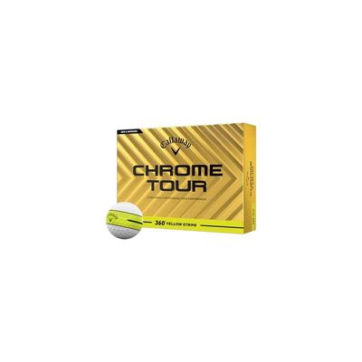 Callaway Chrome Tour 24 Golf Balls 4-Piece Structure 360° Yellow Stripe White