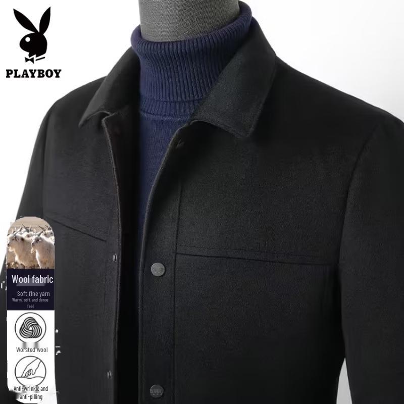 PLAYBOY Erkek İş Günlük Yün Karışımı Ceket