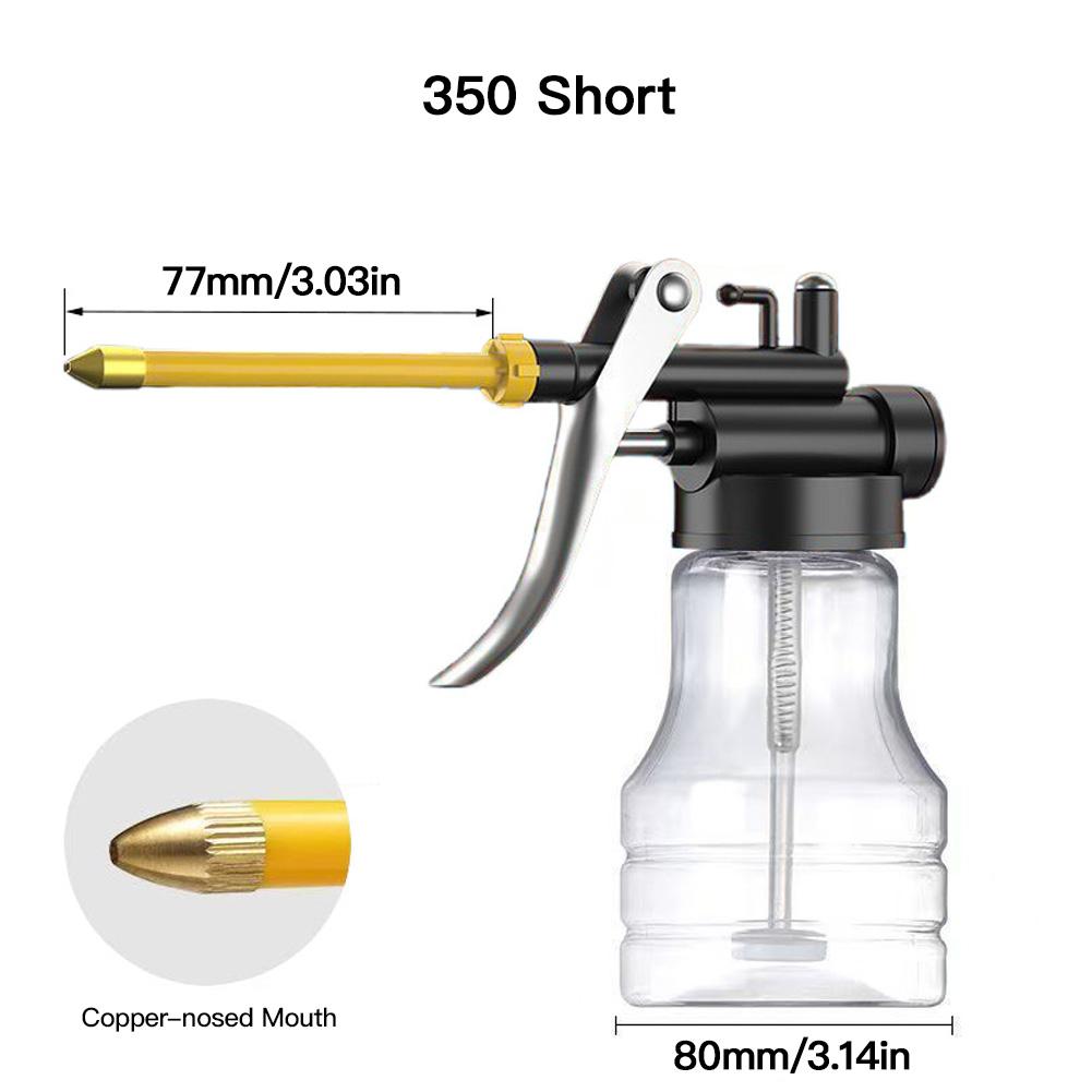 Universal Lubrication Tool with Copper Tip Nozzle High Pressure Oil Bottle And Drop Resistant Plastic Hose for Oil Filling