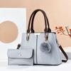 Two-piece Set Womens  Handbag and Wallet Large Capacity One-shoulder Messenger Bag for Fashion Casual Leather Women's Bag
