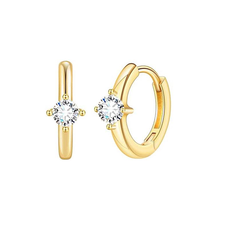 Stainless Steel Ear Barbels Ear Ring Star and Moon Ear Hoops Versatile Ear Pinning Accessories