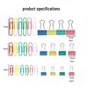 350-Piece Assorted Paper and Binder Clip Set for Office Organization