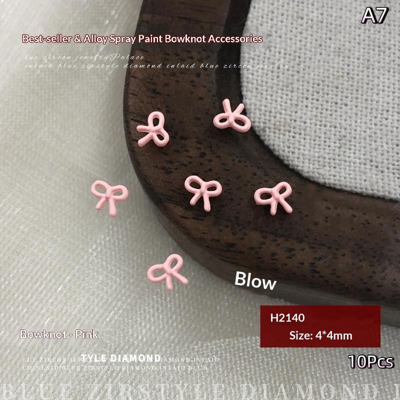 10Pcs Bow Mini Nail Art Nail  Bowknot Nails Decals Nails Art Design Nail Charm Nail Art Decoration Accessories