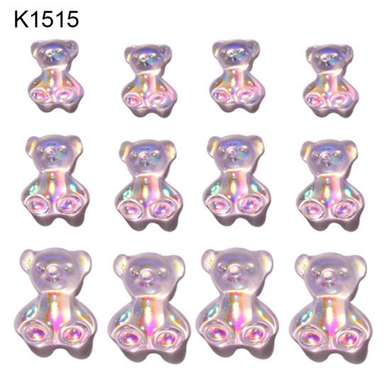 Niedźwiedź 3D ozdoby do paznokci polski żel UV Diy Manicure Ozdoba