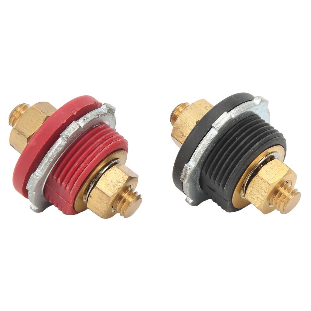 250A Rated Current Easy  Battery Power Junction Post 3/8in 2 Pcs 3/8in Thru Panel Battery Thru Panel Connector for Cars RVs
