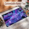 Music General Theme Soft Crystal Velvet Rug Custom Name & Text Print Non Slip Floor Rug for Bedroom Living Room