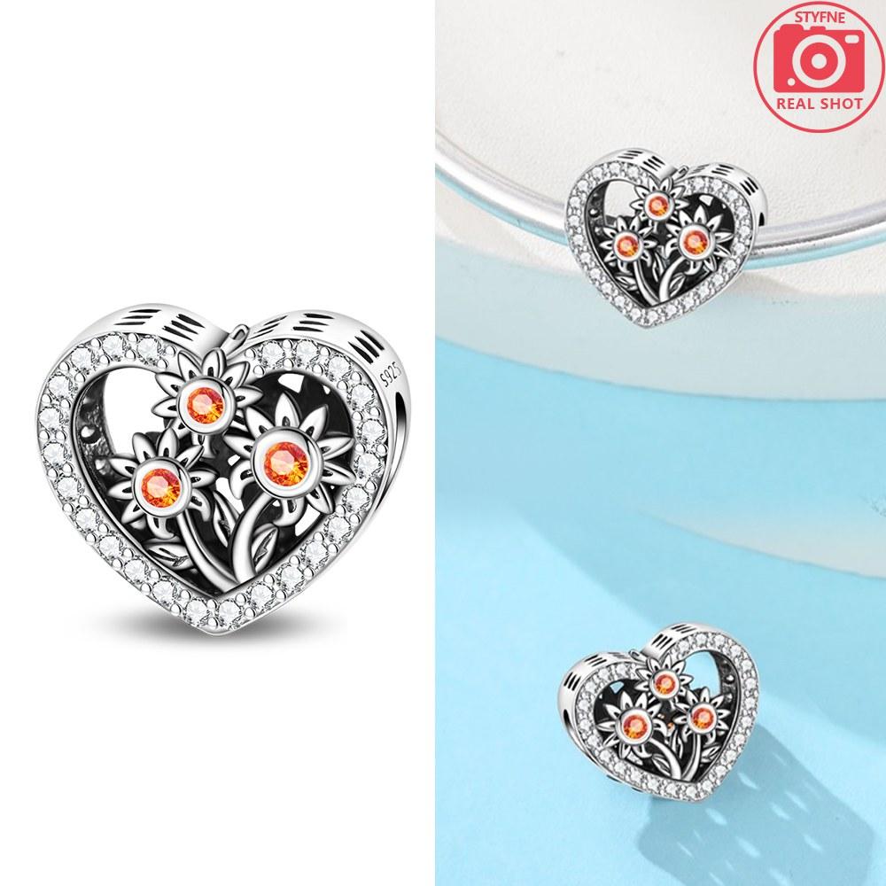 Heart-Shaped Sun-Facing Beads Copper Colors For Charms Copper Colors Original Bracelet For Jewelry Making