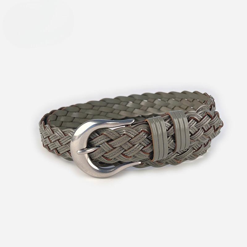 Non-hole Braided Retro Versatile Fashion Women's Belt with Casual Pants Jeans Women's Belt