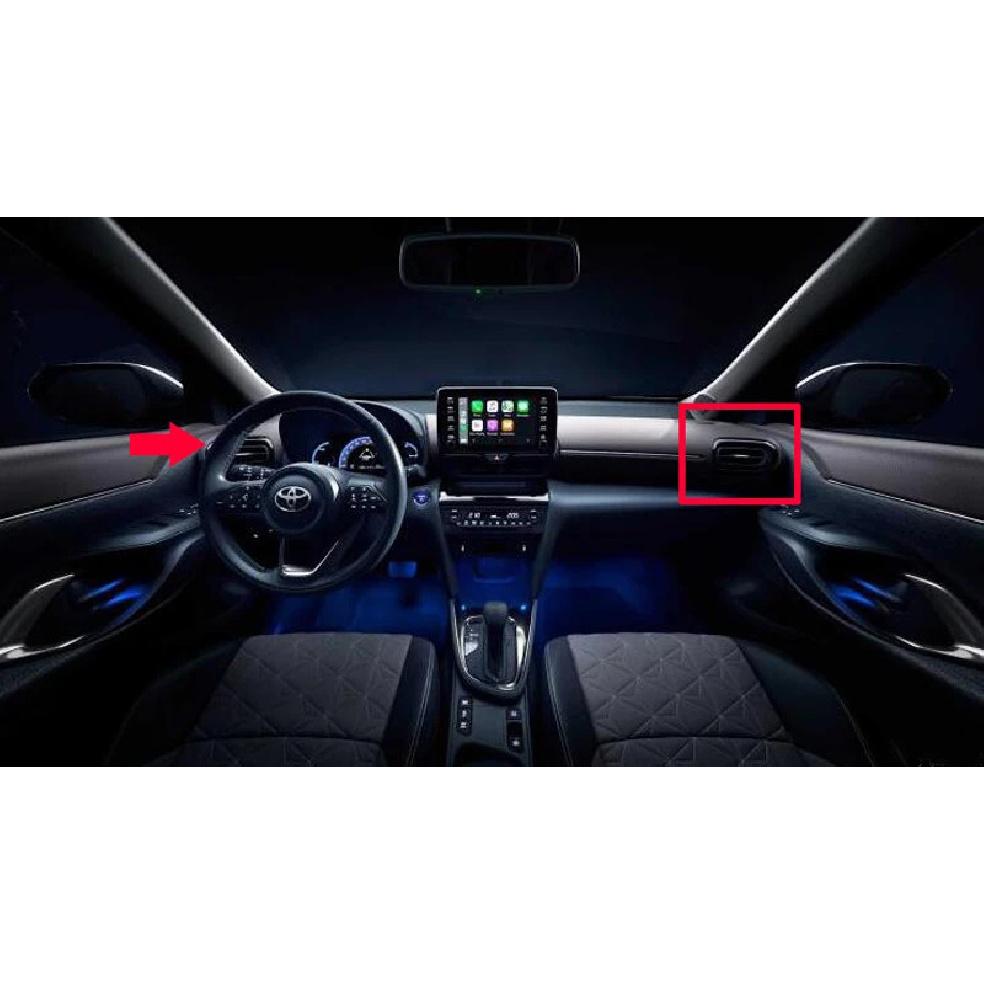 For Toyota Yaris Cross (XP210)   ABS Chrome Air Vent Outlet Cover Dashboard Trim Bezel Frame Molding Garnish