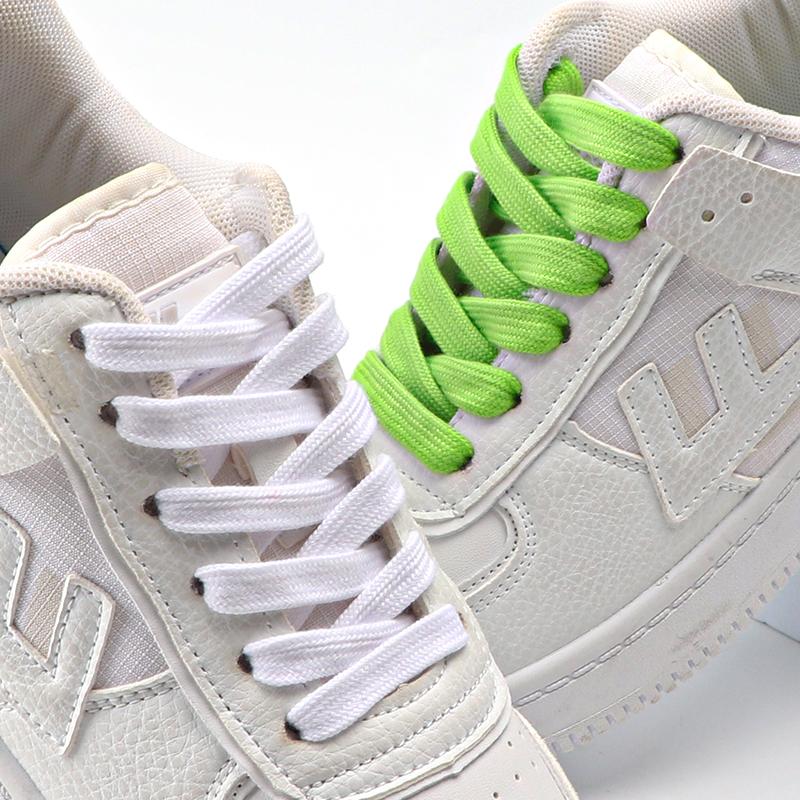 1CM Wide Flat Shoelaces - Wear Resistant Colorfast Braided Laces - Durable Replacement Shoelaces for Sneakers Boots Casual Shoes