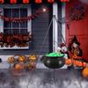 2025 Halloween Witch Cauldron With Tripod Eyeball Light Strings And Skeleton Halloween Cauldron Decoration For Home And Porch