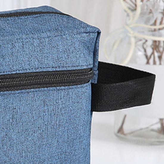 Bolsa de Higiene Pessoal Portátil Tecido Oxford Bolsa de Maquilhagem com Alça Lateral Grande Capacidade Estojo de Cosméticos para Viagens de Fim de Semana Viagens de Negócios