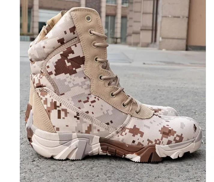 Camouflage Men Boots Work Safty Shoes Men Desert Boots Autumn Winter Special Sport Ankle Boots for Men Male Zapatos Hombre