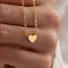Necklace Bracelet Set, Alloy Plating Wear-Resistant Oxidation-Resistant Jewelry, Adjustable Chain Minimalist Love Pendant Jewelry