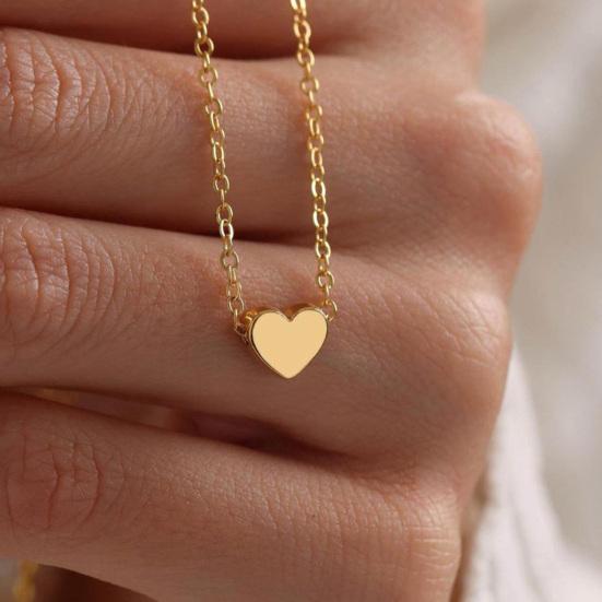 Necklace Bracelet Set, Alloy Plating Wear-Resistant Oxidation-Resistant Jewelry, Adjustable Chain Minimalist Love Pendant Jewelry
