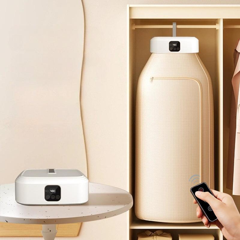 Mini Portable Foldable Electric Dryer with Intelligent Timer Fast Drying Household Cabinet Compact Travel Drying Bag Included
