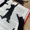 5 Stück schwarze Katzen-Lesezeichen, Metall, Katzenform, Seitenmarkierung für Buch