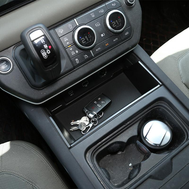 NEW!!!Black ABS For Land Rover Defender 90 110 2020-2024 Car Styling ABS Black Car Central Storage Box Phone Box Car Accessories