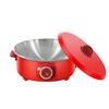 Red Multi Functional Hot Pot Dormitory Portable Electric Boiling Pot Household Large Capacity Cooking Utensil