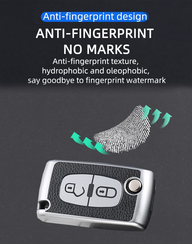 SANRILY Etui na klucze, Uchwyt na klucze do Peugeot, Pokrowiec na klucze, Ochrona kluczy, Pasuje do Citroen