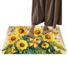 Lemon Print Welcome Doormat Absorbent & Non-Slip Washable Entryway Rug Soft & Comfortable for Front Door Bathroom Kitchen