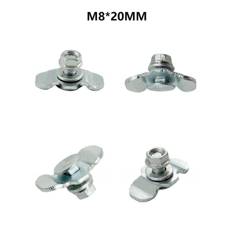 12pcs 20/30/40mm L Track Stud Fitting Bolt Down Anchors Points For Truck Bed Modification Automotive Tie Down Hardware