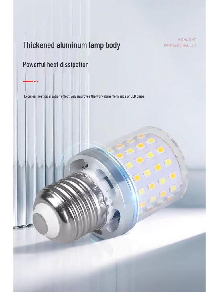 Superhelle LED Energiespar-Schraubglühbirne - E27/E14 Dreifarbige Maiskolbenlampe