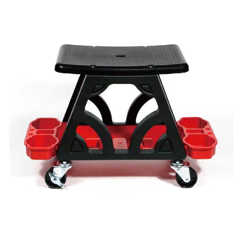 Multifunctional Detailing Stool with Swivel Wheels for Car Care and Tool Storage