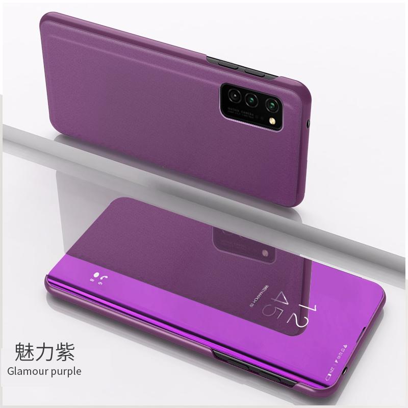 

Розумний дзеркальний чохол для телефону Samsung Galaxy A51 A71 Розкішний PU шкіряний чохол View Flip Cover для A 51 A 71 Підставка Coque Capa Fundas For A71 фіолетовий