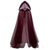 Halloween Ghost Reaper Hooded Cloak Witch Mesh Long Costume Dress Adult Scary Cosplay Cape