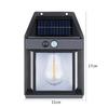 LED Outdoor Wall Lamp IP65 Waterproof Solar Lawn Light Body Sensing Villa Small Wall Light for Pathway Villa Outdoor