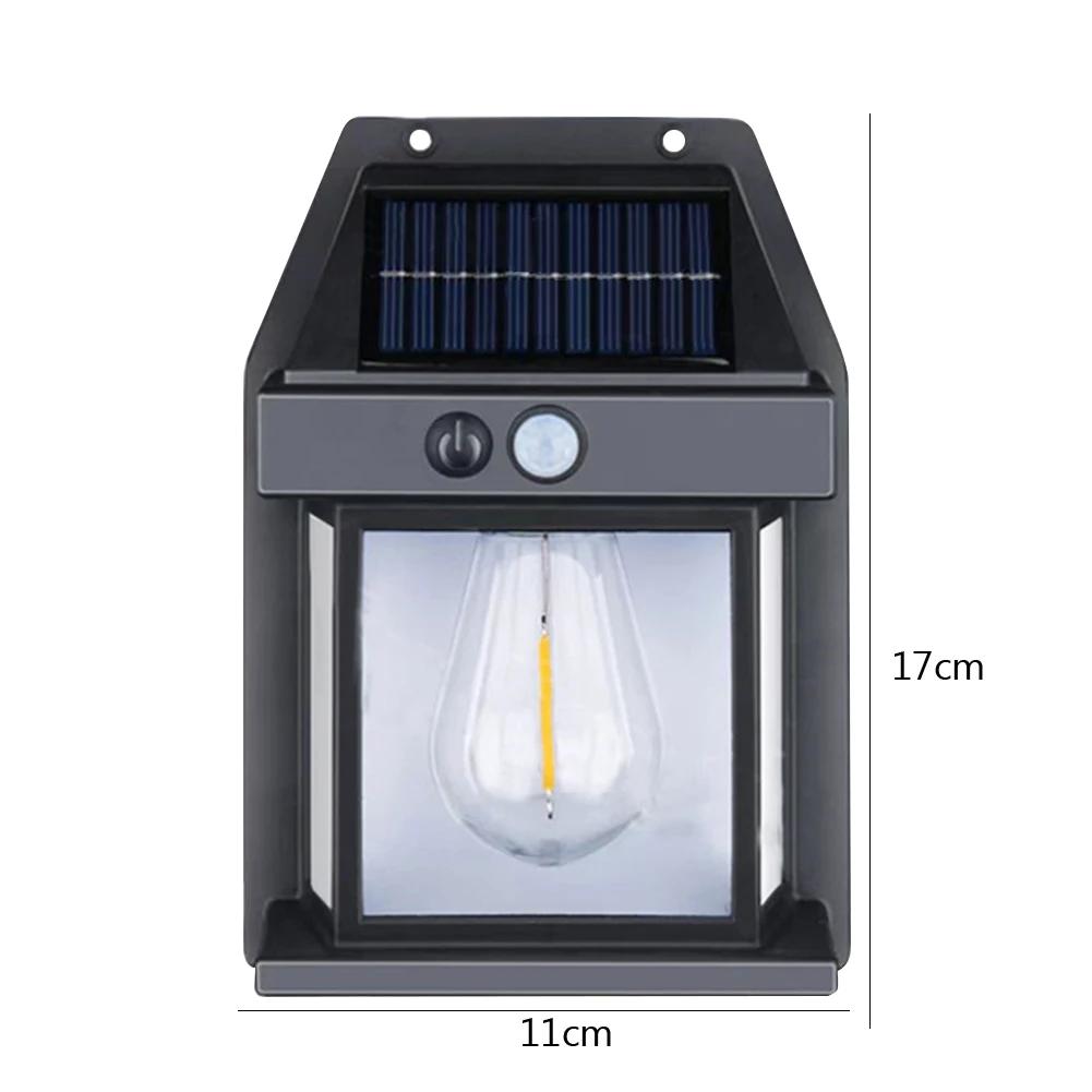 LED Outdoor Wall Lamp IP65 Waterproof Solar Lawn Light Body Sensing Villa Small Wall Light for Pathway Villa Outdoor