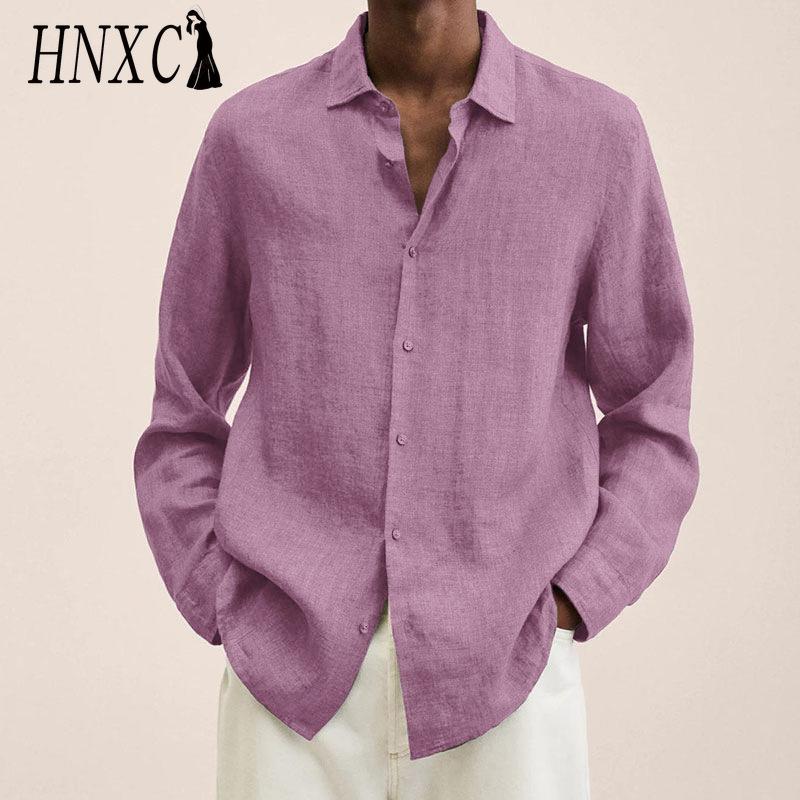 HNXC Baumwolle Langarm T-Shirt Herrenmode Lockeres Shirt Bedrucktes Mitfühlendes Shirt