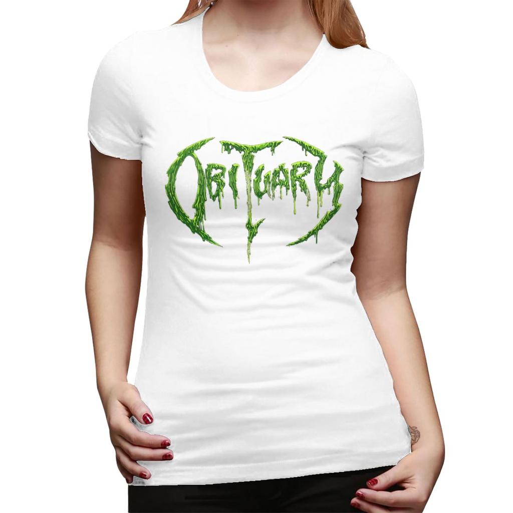 Adult Obituary Band Logo Death Metal Trucker TShirt for Women ONeck Streetwear T Shirts Womens Short Sleeve Clothes Tops