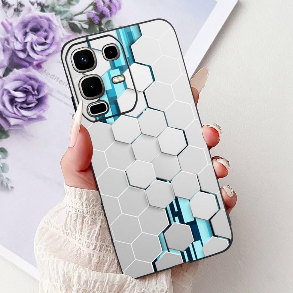 Per Infinix Note 50s X6870 Cover Posteriore Per Infinix Note 50s 5G Custodia Silicone Moda Lusso Fiori Gatto Carino Dipinto Divertente Paraurti