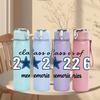 1PC Class Of 26 Memories Text 750ml Color Plastic Sports Water Bottle Leakproof Flip Straw Lid Suitable for Sports Office Home Use
