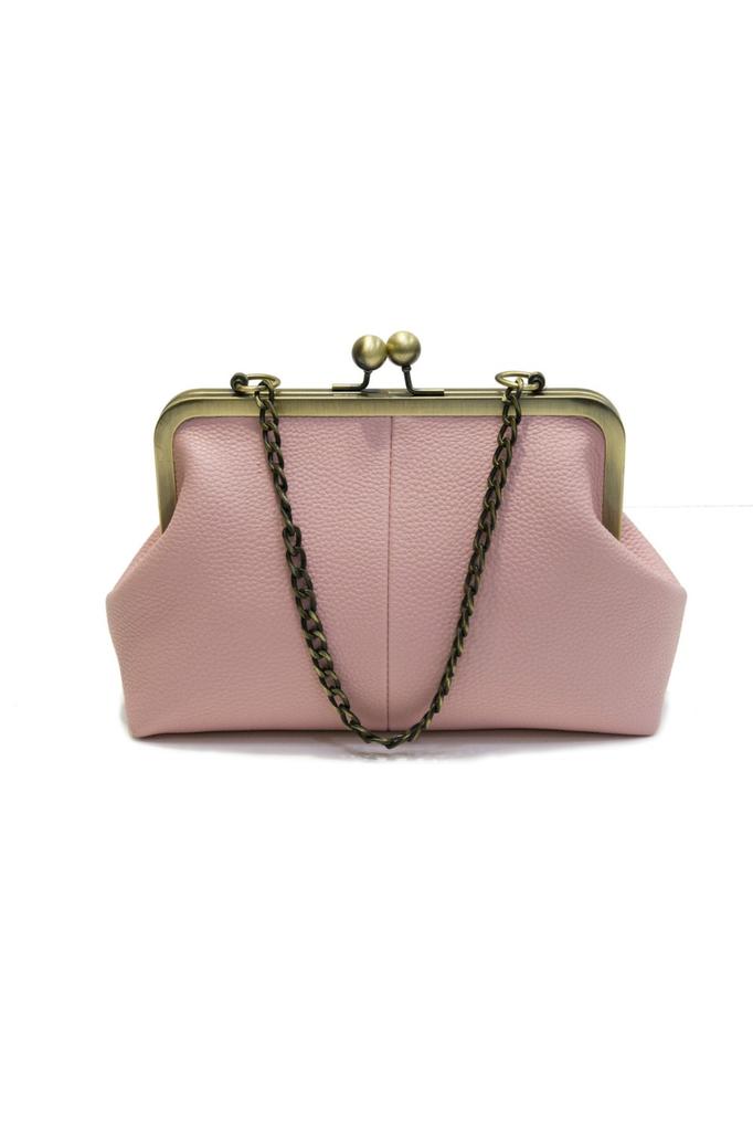 New Women's Bag Clip Mouth Shell Bag Autumn and Winter European Retro Hand-held Shoulder Bag PU Chain Bag